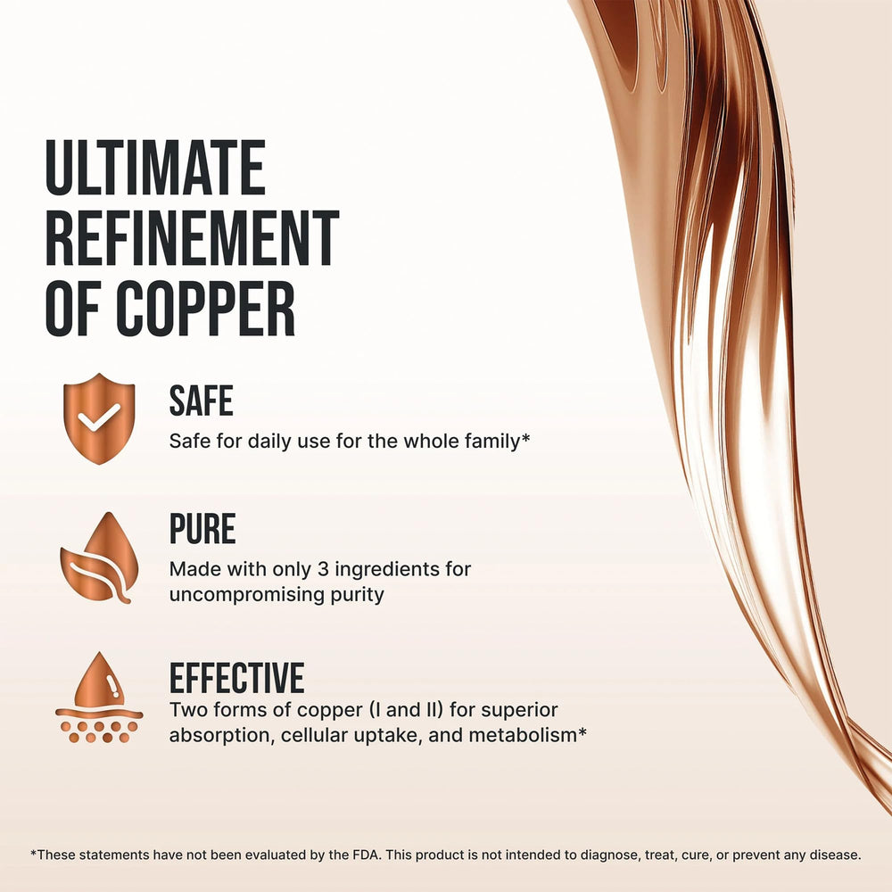 Sovereign Copper líquido transparente que muestra pureza y facilidad de mezcla