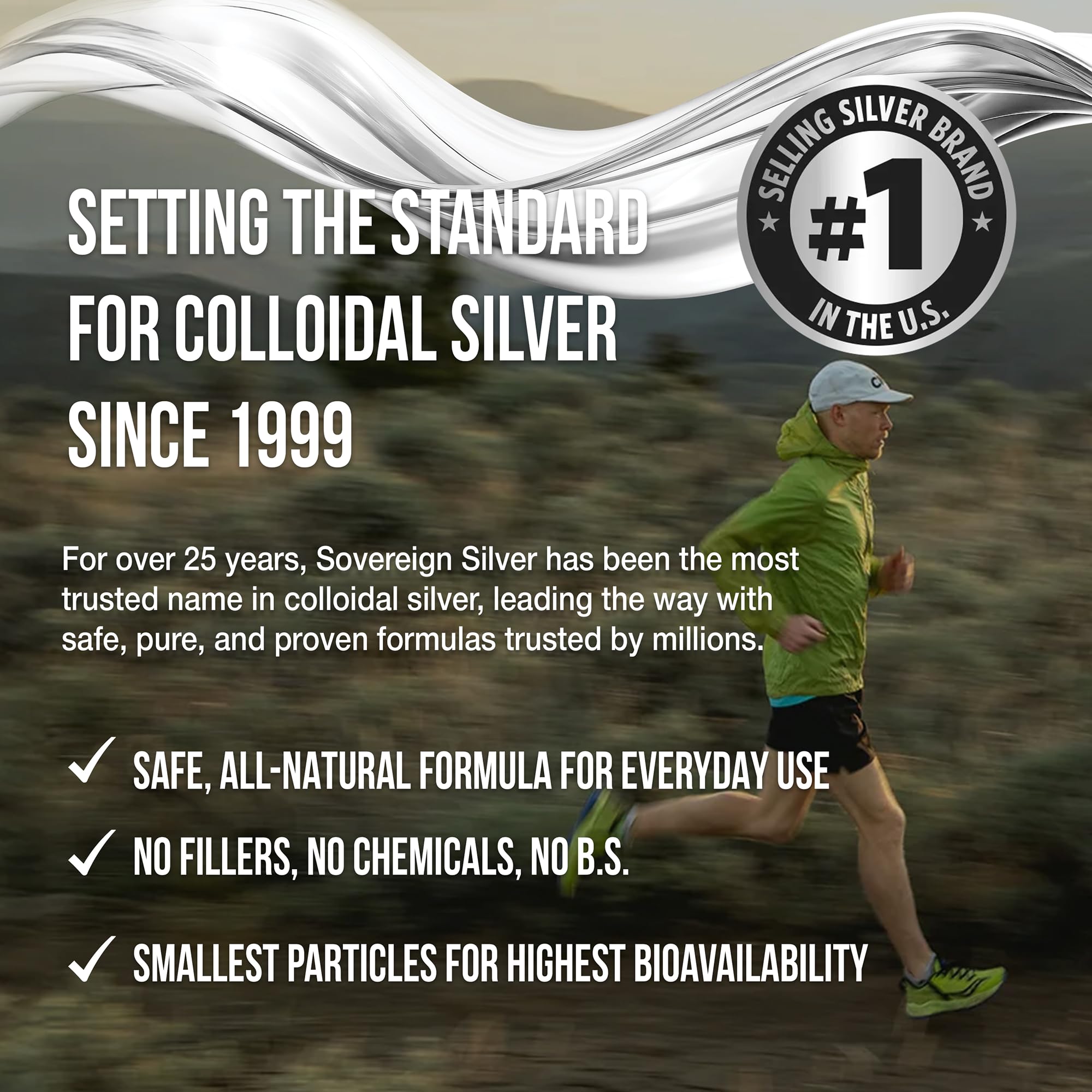 Sovereign Silver producto en entorno de estilo de vida que sugiere uso cotidiano