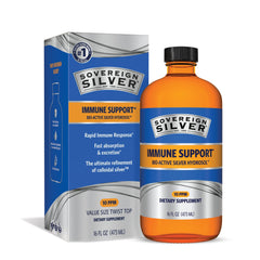 Sovereign Silver frente de la botella mostrando formato y pureza