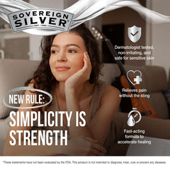 Sovereign Silver gel envase con tapa abierta facilitando aplicación precisa