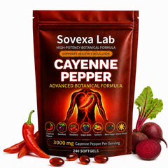 Sovexa Lab caja frontal mostrando el producto y beneficios visibles