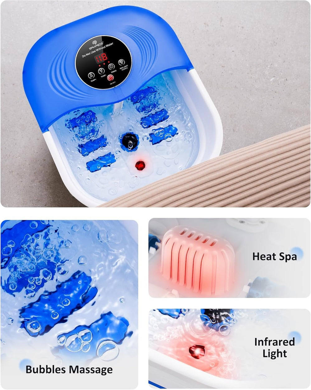 SPA4PIEDS panel de control y temporizador fácil de usar