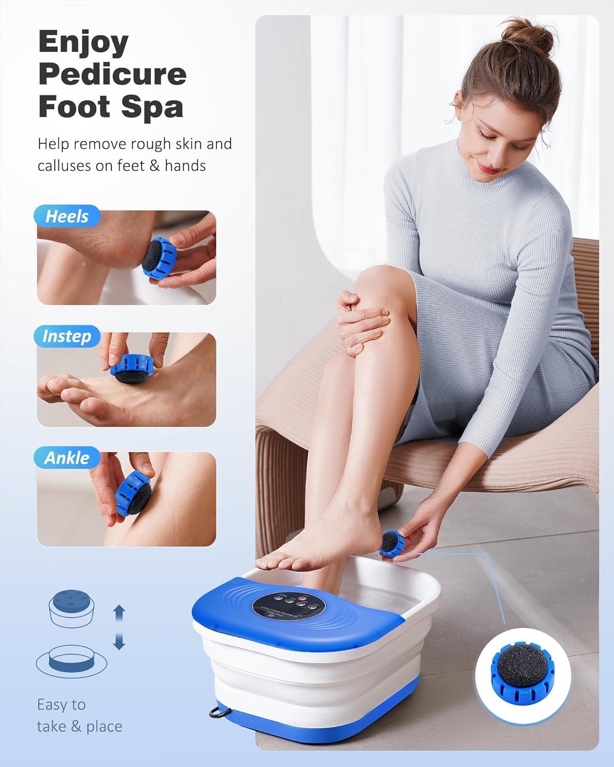SPA4PIEDS plegado compacto que ahorra espacio en casa