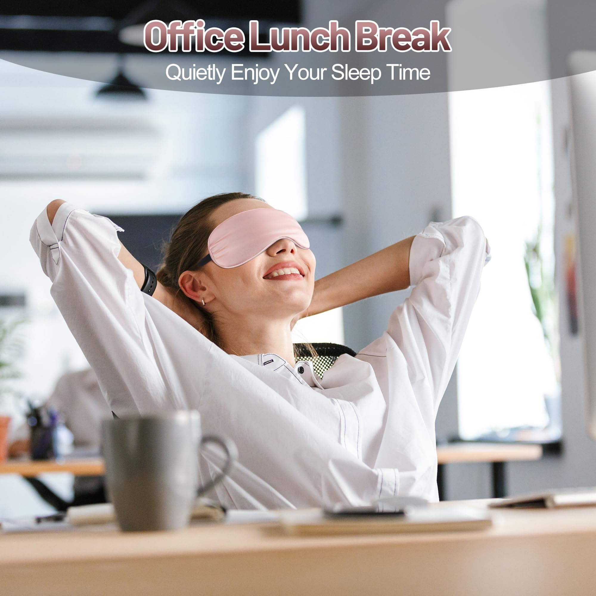 SpacePower antifaz de seda para yoga y concentración, fácil de transportar