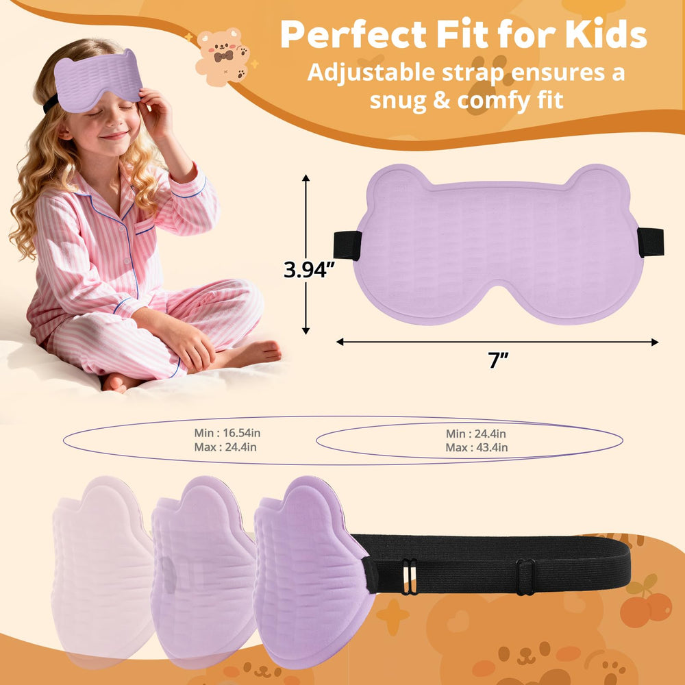 SpacePower mascara niños oso 3D uso en casa, ideal para siestas y descanso.