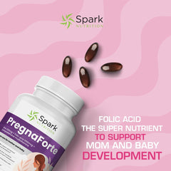 Spark Nutrition escena maternal con suplemento en mesa cotidiana