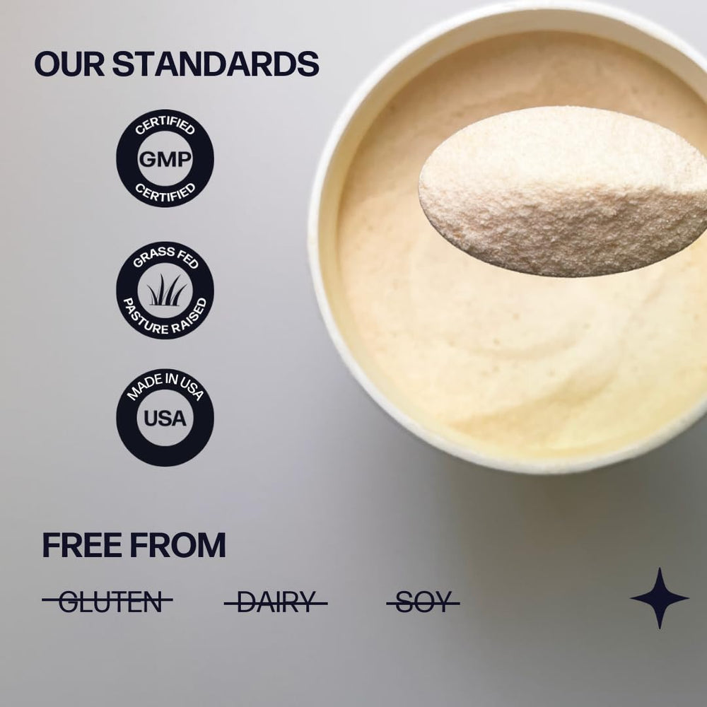 Etiqueta de ingredientes de FORTIBONE Sparkle Wellness mostrando péptidos y vitamina C