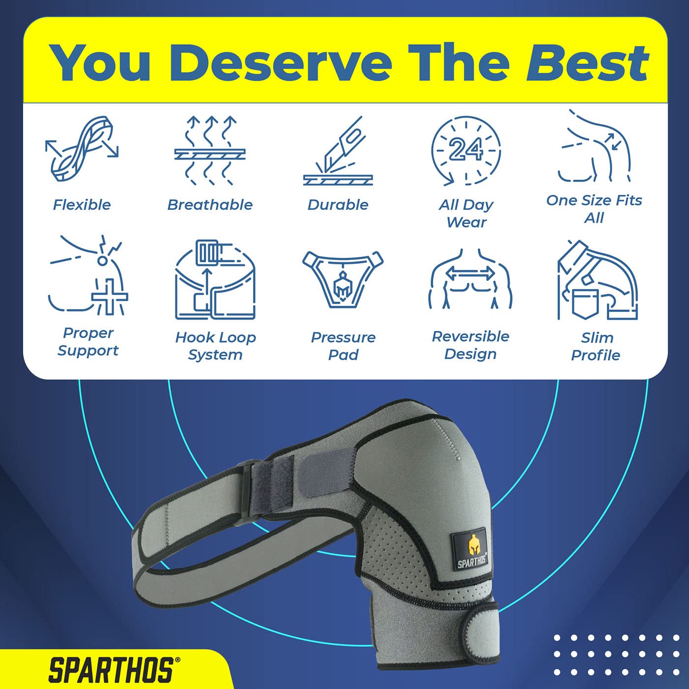 Sparthos bolsillo para compresa permite terapia fría localizada