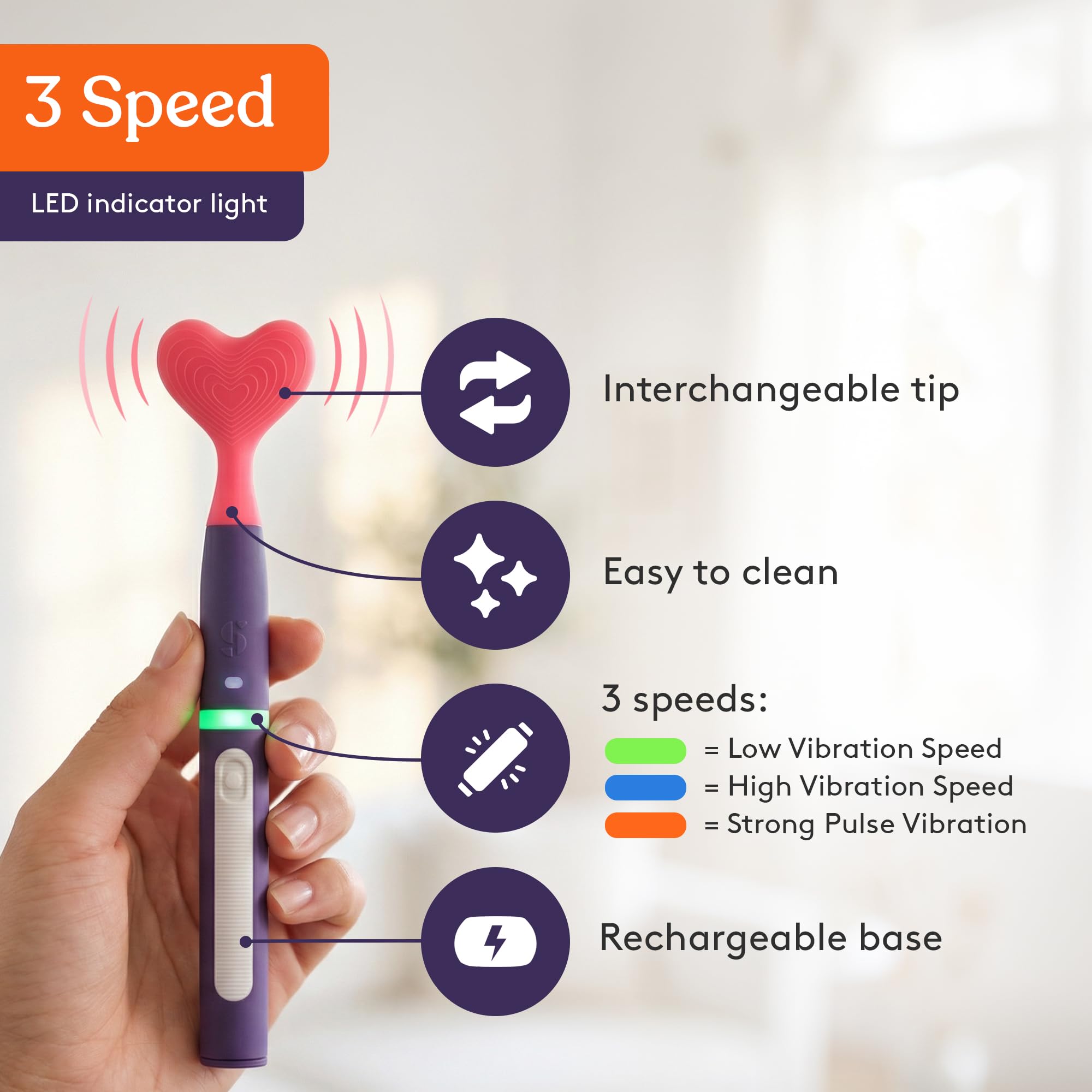 Special Supplies niño usando el Buzz Buddy con supervisión, calma sensorial