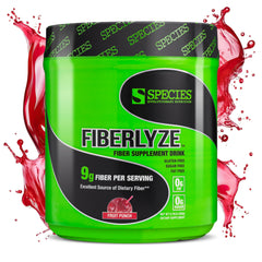 Species Nutrition envase frontal mostrando el sabor fruit punch y conveniencia