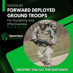 SpecOps Biosciences rollo junto a regla para comparar tamaño y área de protección