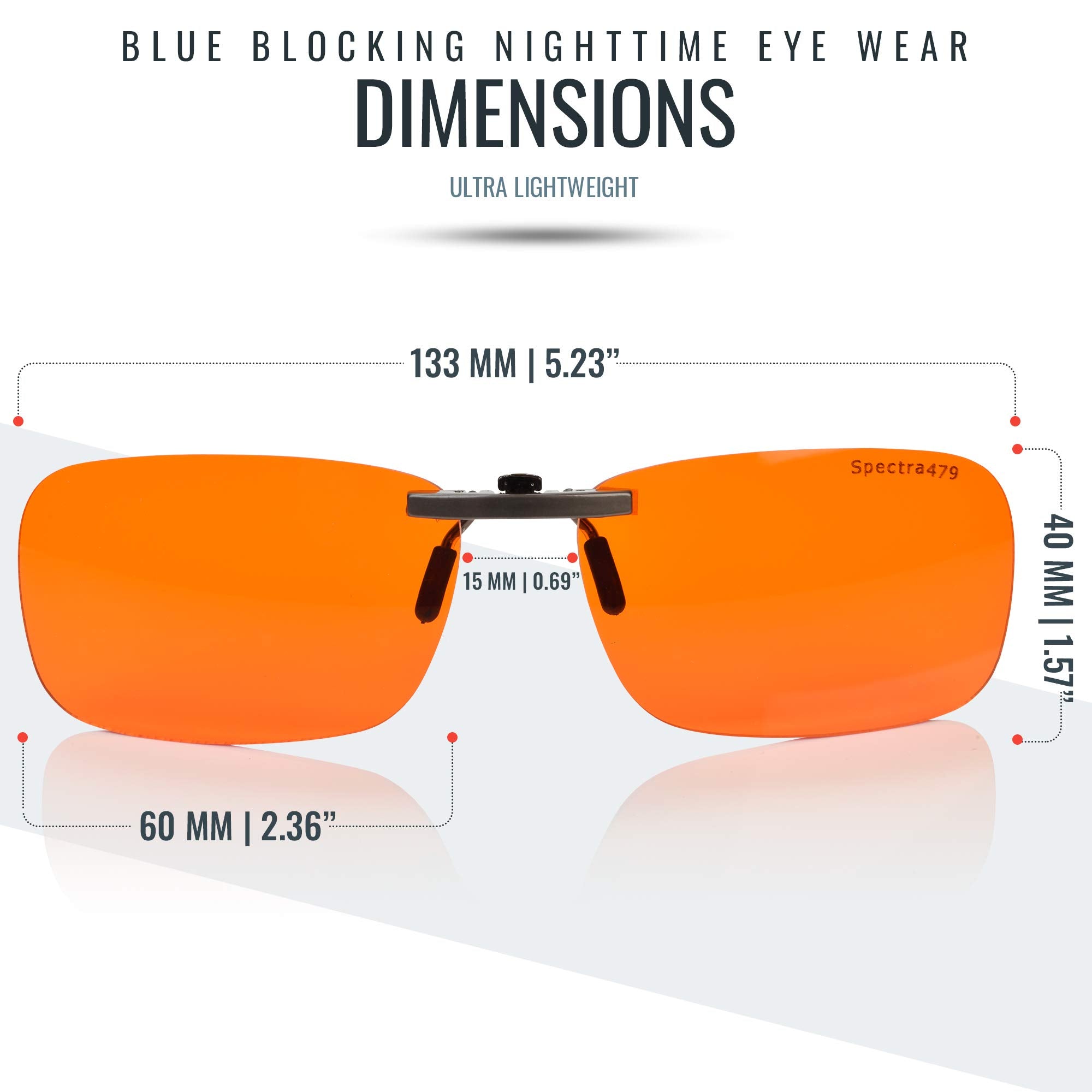 Spectra479 comparación tamaño junto a gafas para referencia clara