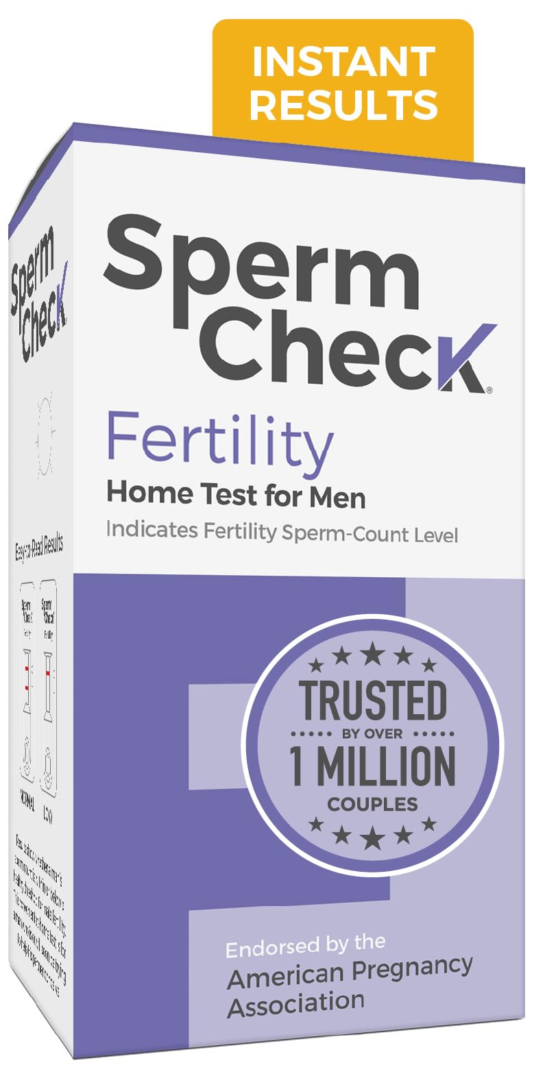 SpermCheck frente del empaque mostrando confianza y guía clara