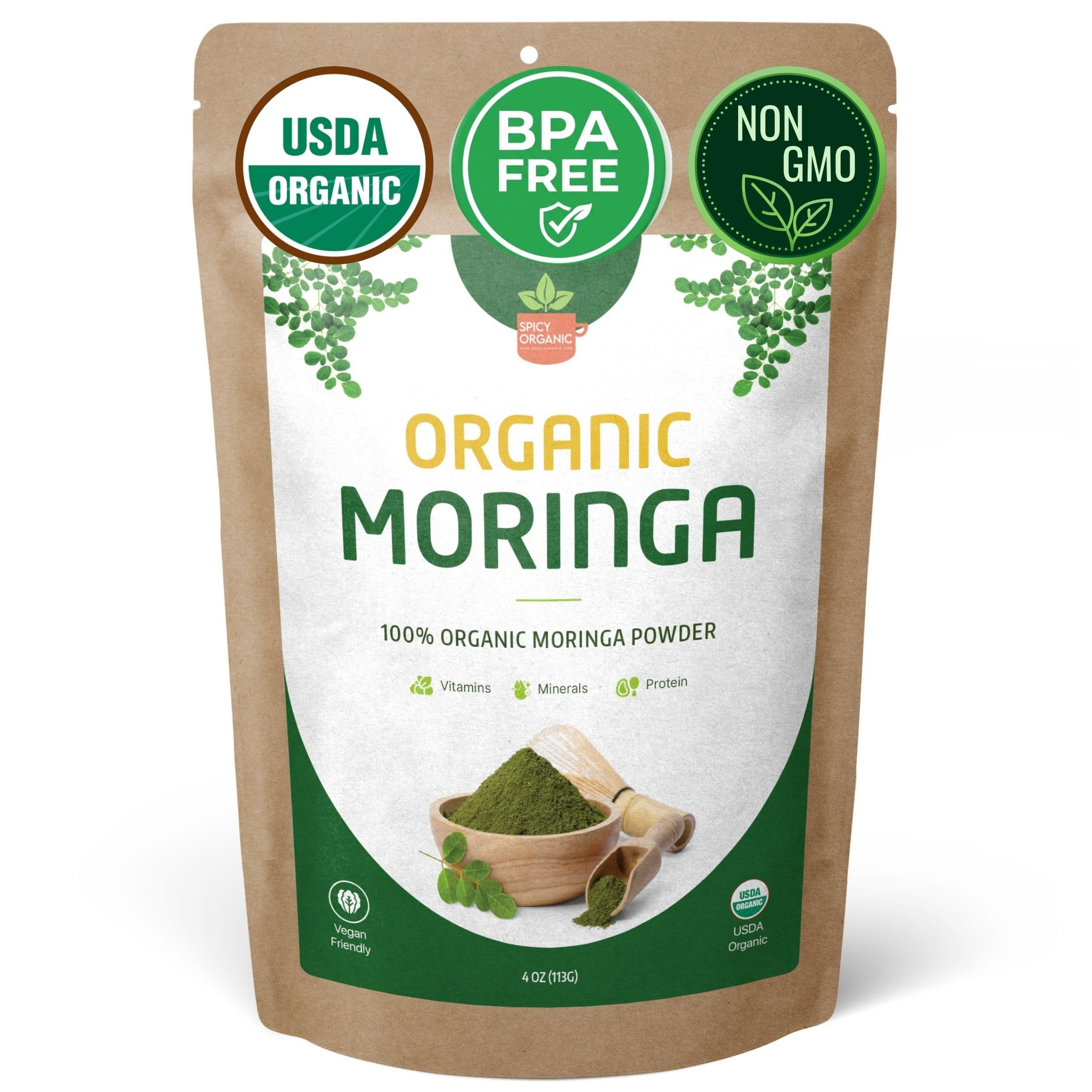 SPICY ORGANIC empaque frontal mostrando sello orgánico y uso en cocina