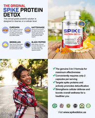 Spike Protein Detox cápsula en primer plano muestra textura y tamaño