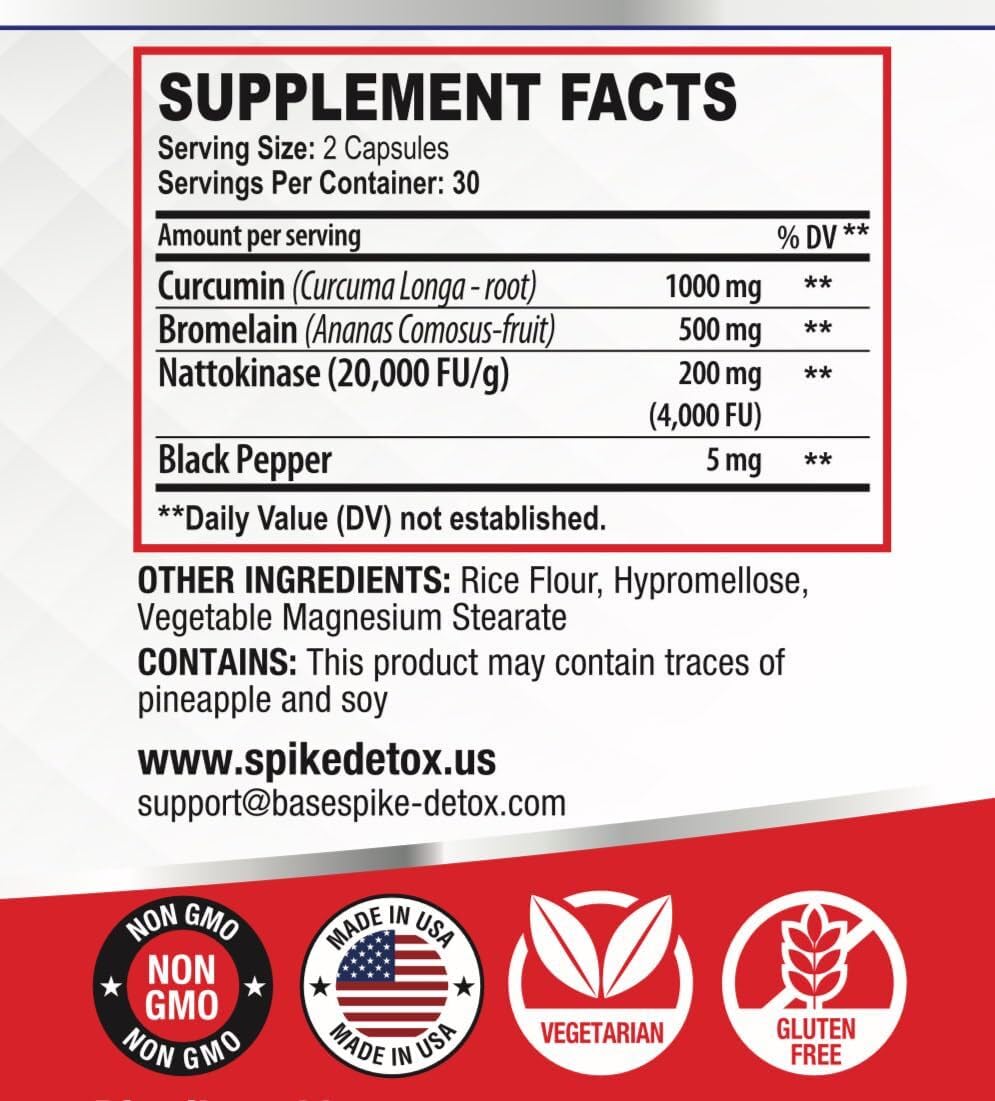 Spike Protein Detox cápsulas en mano para toma diaria conveniente