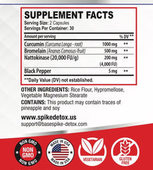 Spike Protein Detox cápsulas en mano para toma diaria conveniente