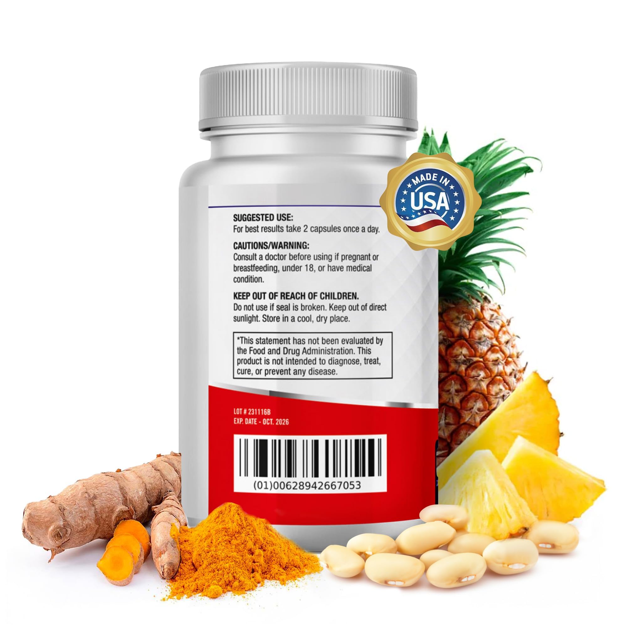 Spike Protein Detox sello Made in USA indicando control de calidad