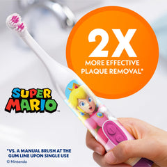 Spinbrush empuñadura con textura antideslizante ofrece agarre cómodo para manos pequeñas