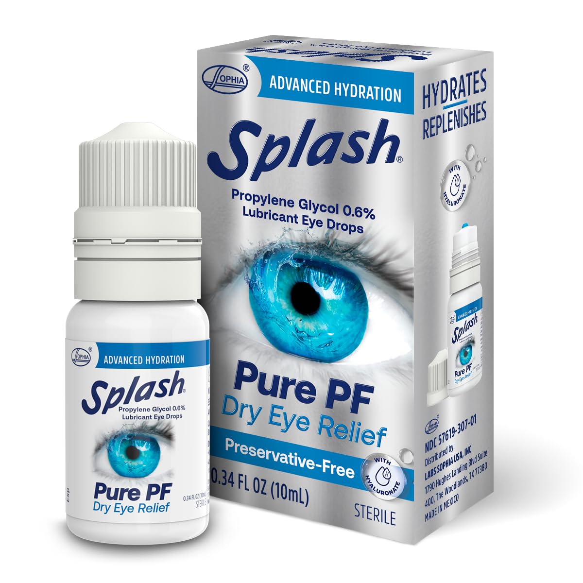 SPLASH TEARS envase frontal 10 mL mostrando diseño y facilidad de uso