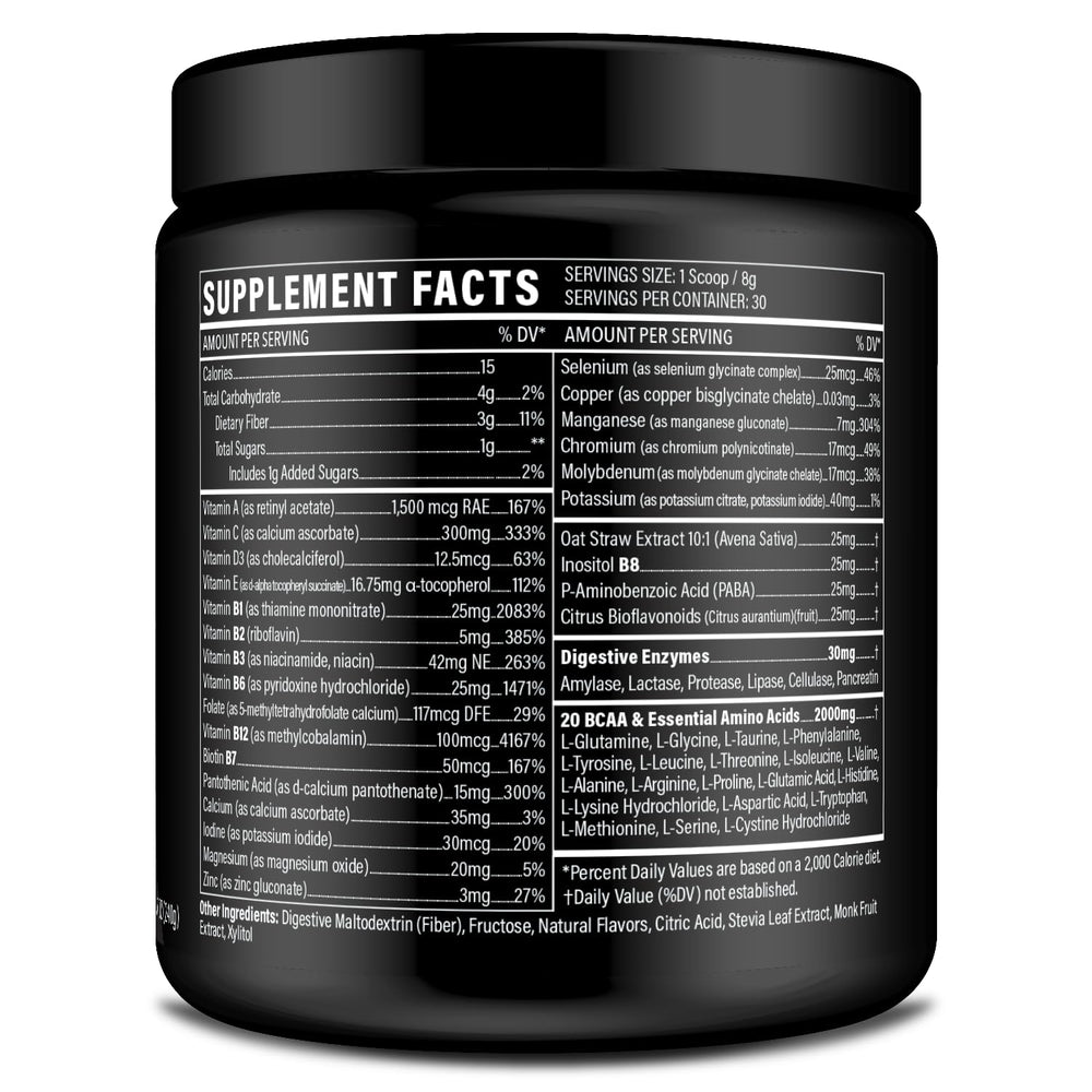 Sport Formula 99 etiqueta de ingredientes destacando BCAA y electrolitos