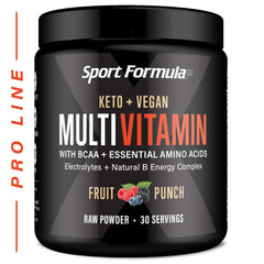 Sport Formula 99 frente del envase mostrando sabor Fruit Punch y beneficios