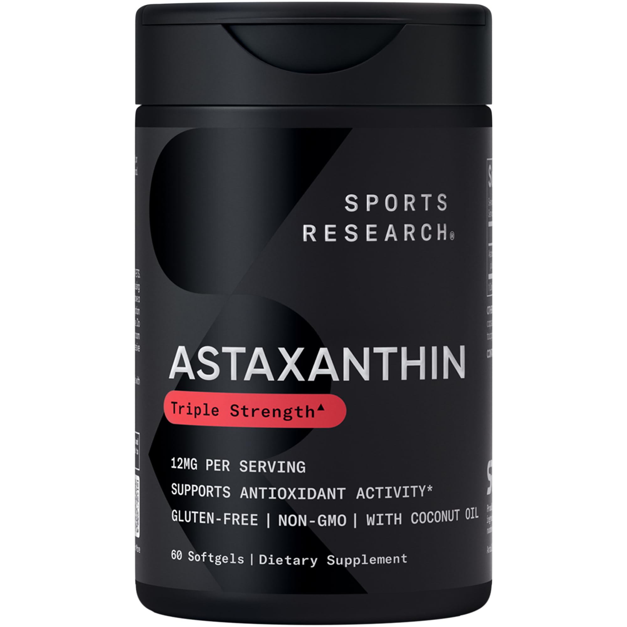 Sports Research frasco frontal mostrando 60 softgels y etiqueta clara para compra informada