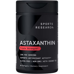 Sports Research frasco frontal mostrando 60 softgels y etiqueta clara para compra informada