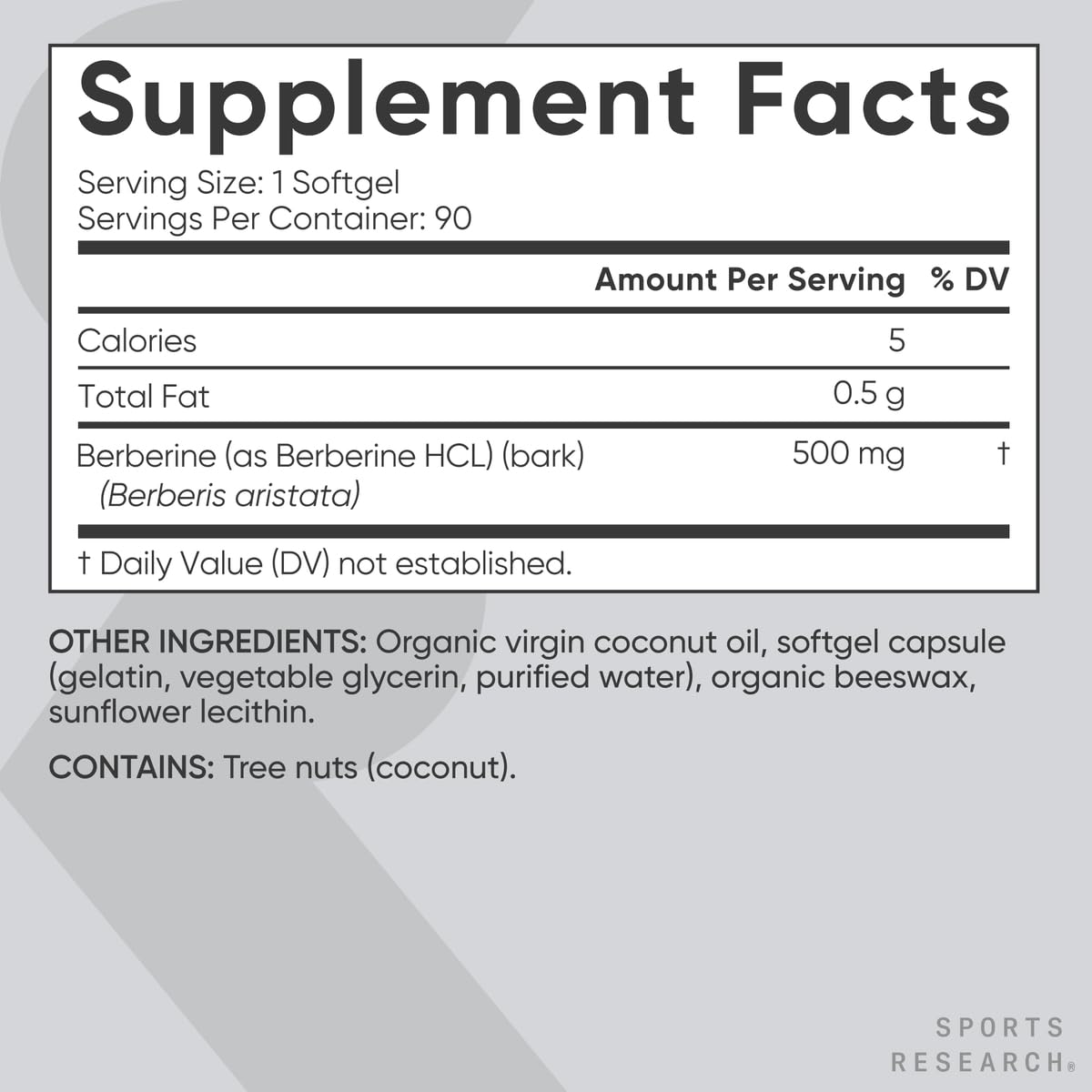 Sports Research softgel en mano para comparar tamaño y conveniencia de uso