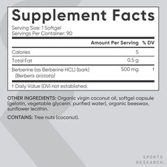Sports Research softgel en mano para comparar tamaño y conveniencia de uso