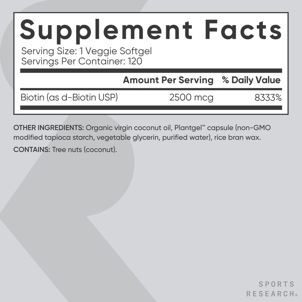 Sports Research etiqueta nutricional enfocada para verificar ingredientes y dosis