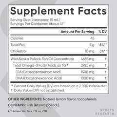 Sports Research botella en mano para comparar tamaño y porción