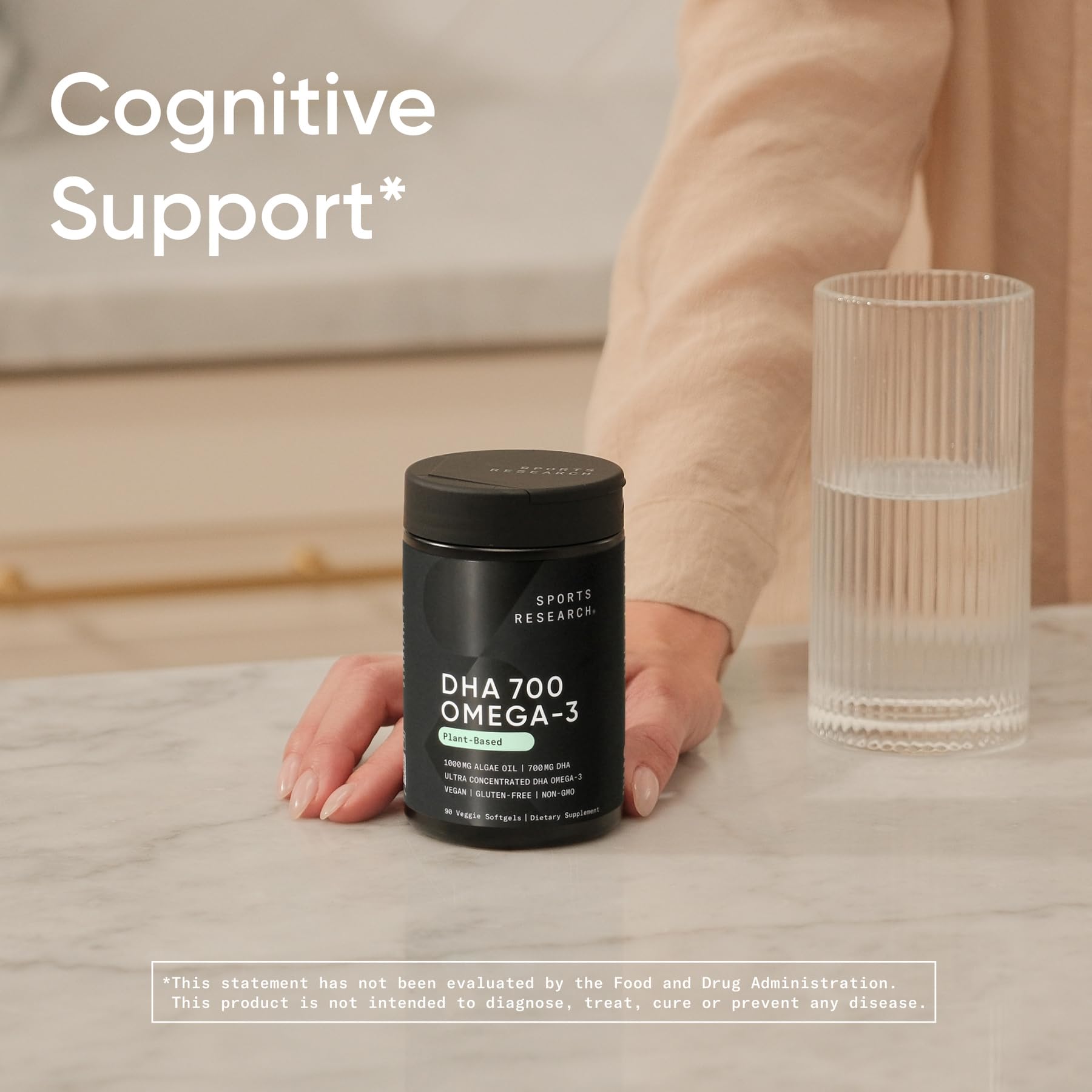 Sports Research cápsula junto a desayuno para recordar uso diario