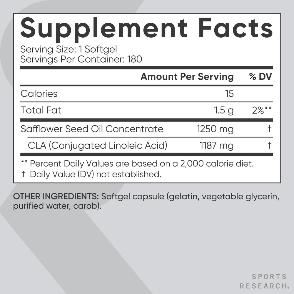 Sports Research envase abierto con softgels visibles para transparencia de contenido