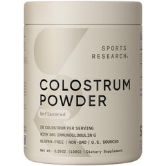 Sports Research envase frontal mostrando diseño y beneficio de pureza