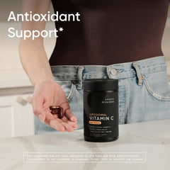 Sports Research etiqueta en primer plano destacando PureWay-C y transparencia de ingredientes