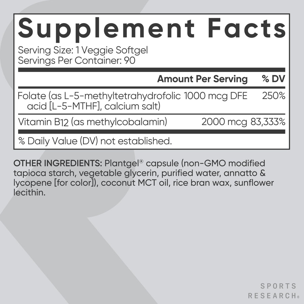 Sports Research etiqueta nutricional legible con dosis y certificaciones claras