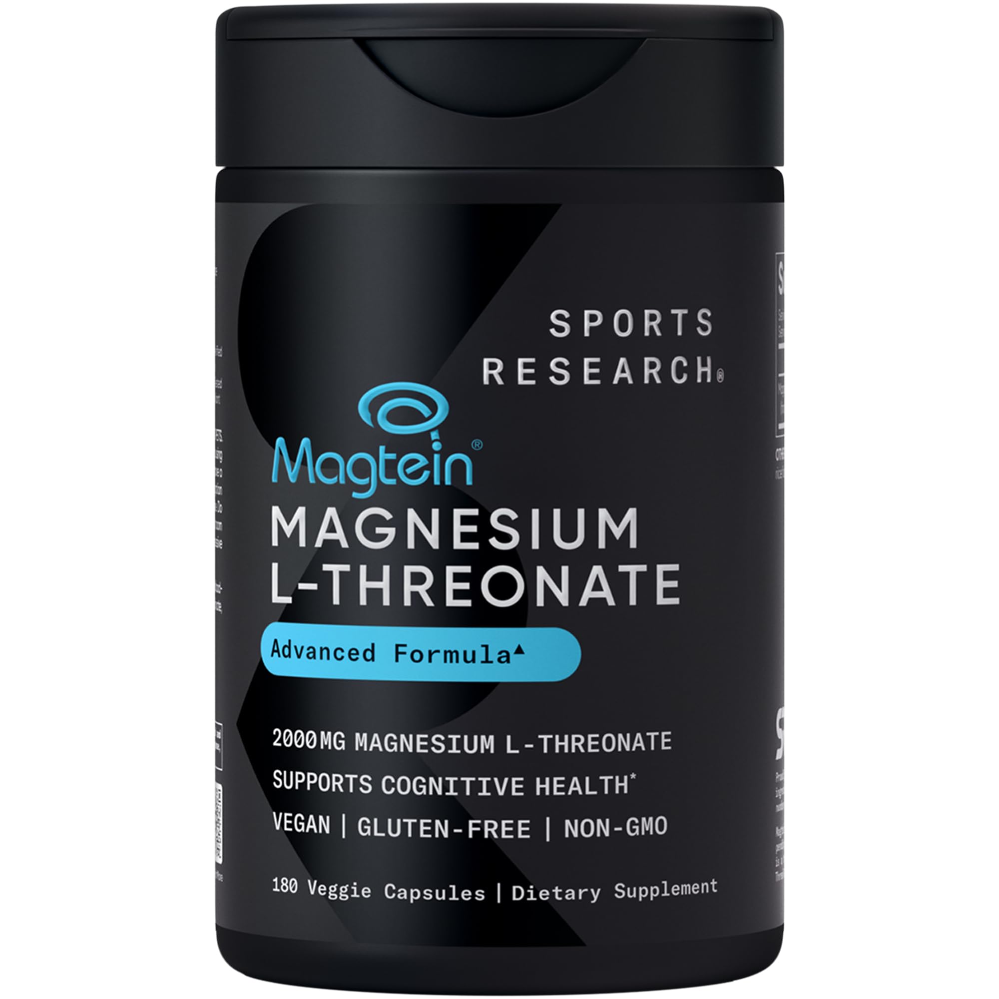 Sports Research frasco frontal mostrando etiqueta y beneficios clave