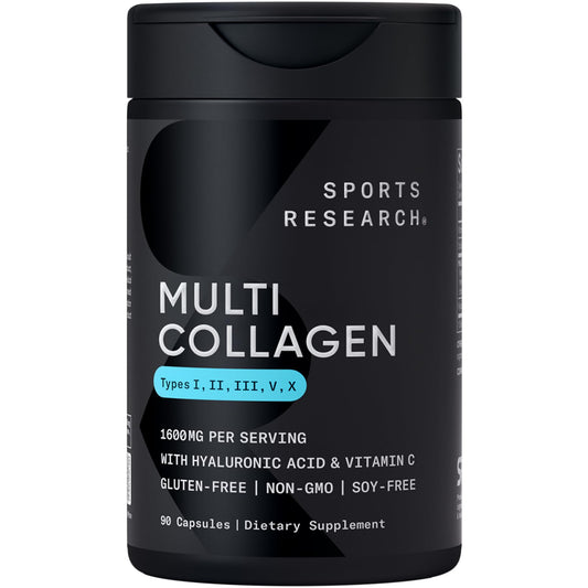 Sports Research frasco frontal mostrando etiqueta y beneficio conveniencia