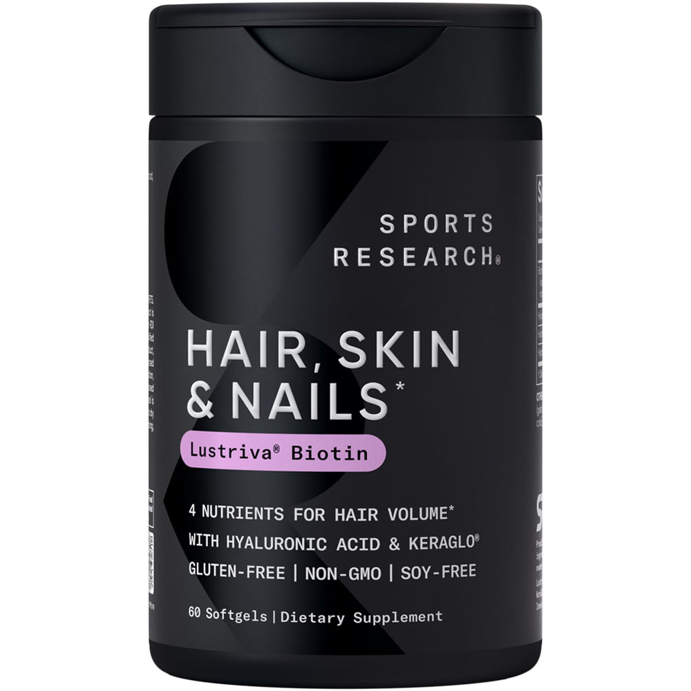 Sports Research frente del empaque mostrando beneficio integral de belleza