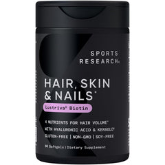 Sports Research frente del empaque mostrando beneficio integral de belleza