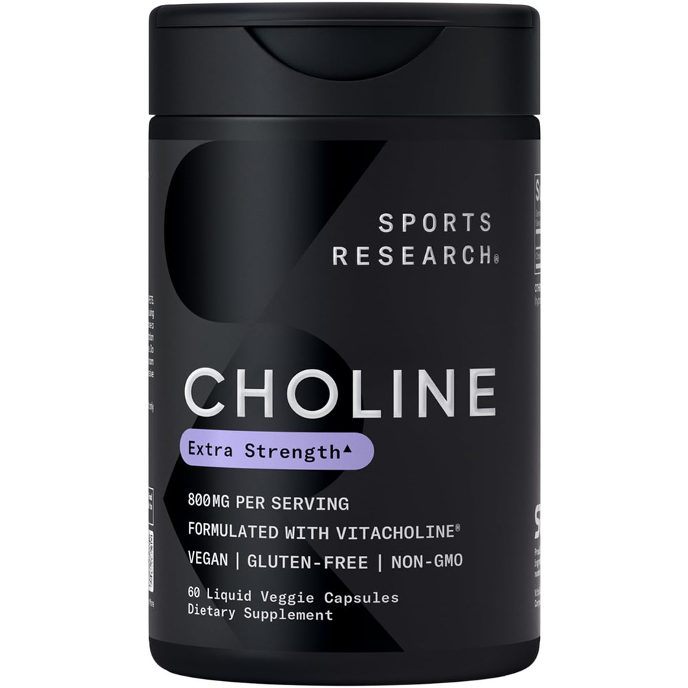 Sports Research botella frontal mostrando etiqueta clara y potencia