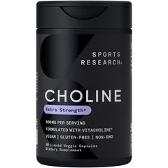 Sports Research botella frontal mostrando etiqueta clara y potencia
