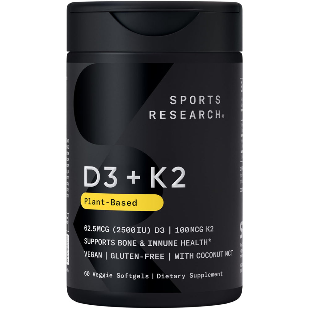 Sports Research envase frontal mostrando 60 Plantgels y etiqueta clara para confianza