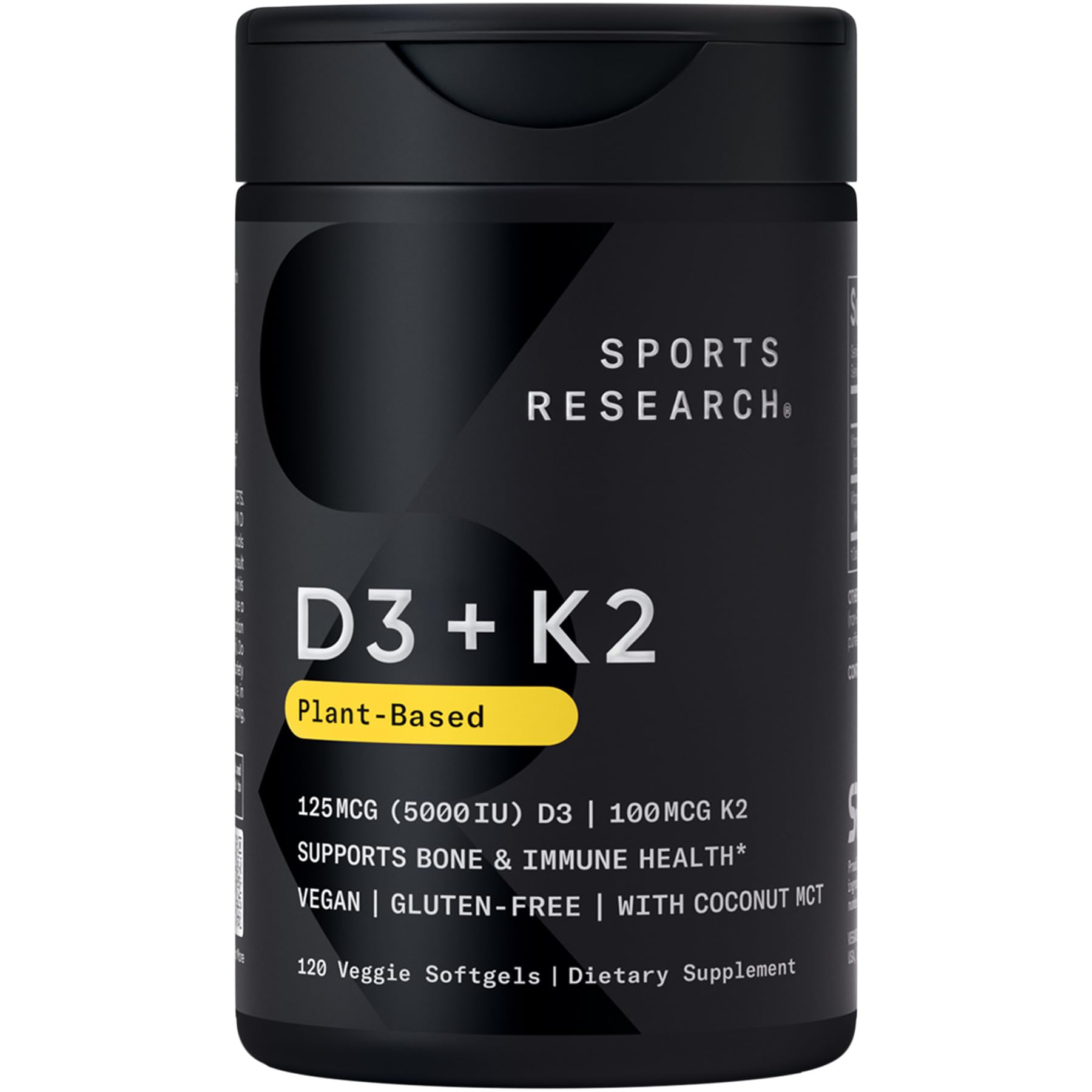 Sports Research frontal del envase mostrando el producto y beneficios