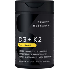 Sports Research frontal del envase mostrando el producto y beneficios