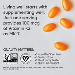 Sports Research garbanzos fermentados fuente vegetal de K2, origen claro