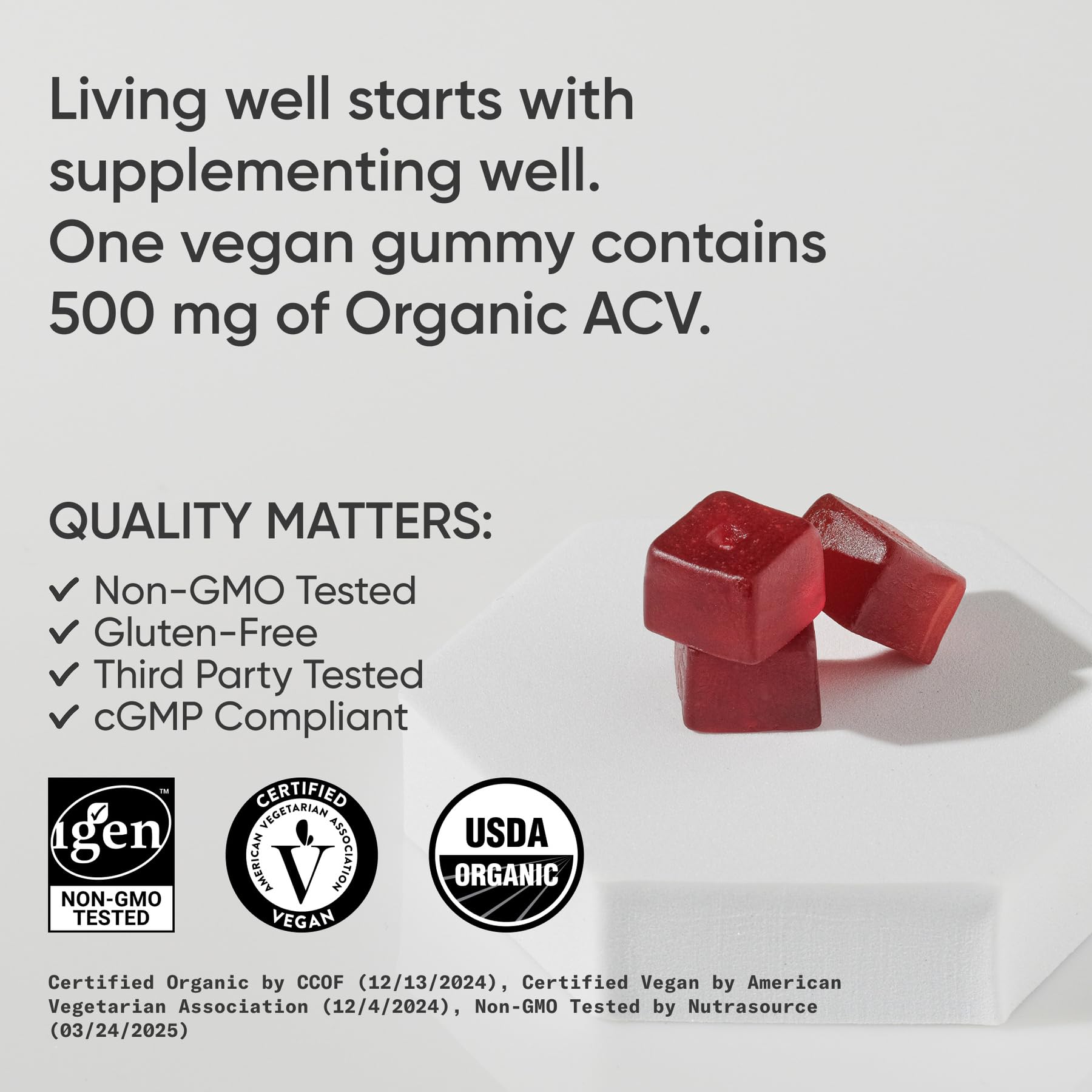 Sports Research ingredientes certificados orgánicos y veganos visibles