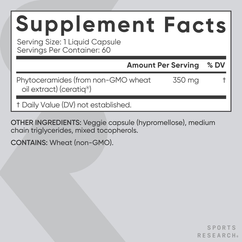 Sports Research etiqueta legible con ingredientes y certificaciones claras