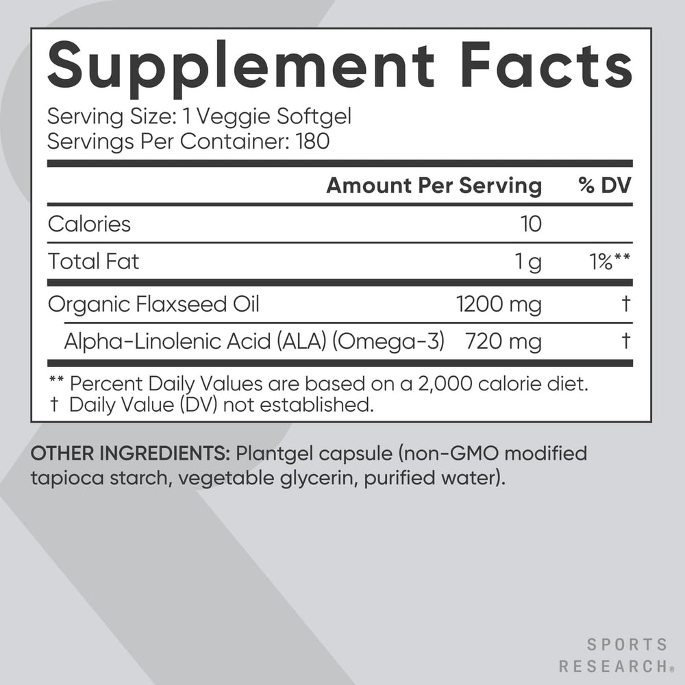 Sports Research rótulo con ingredientes y composición para confianza